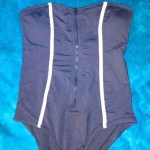 Apt. 9 strapless quarter zip bathing suit size large